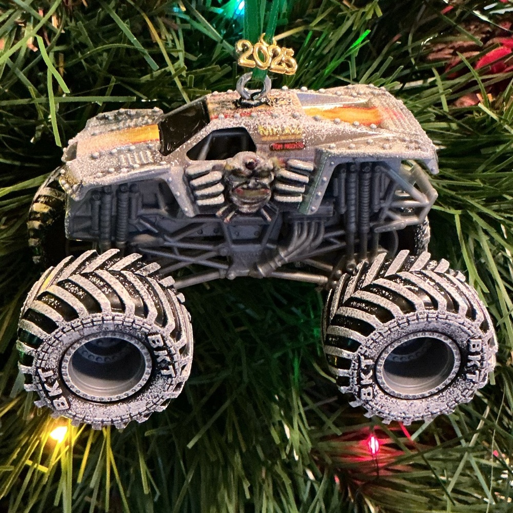 Monster Truck Max D Custom made Christmas Ornament w/snow
